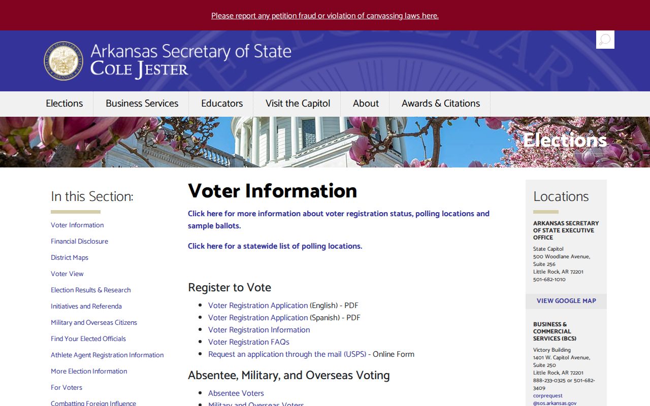 Benton neighbors Arkansas voter information