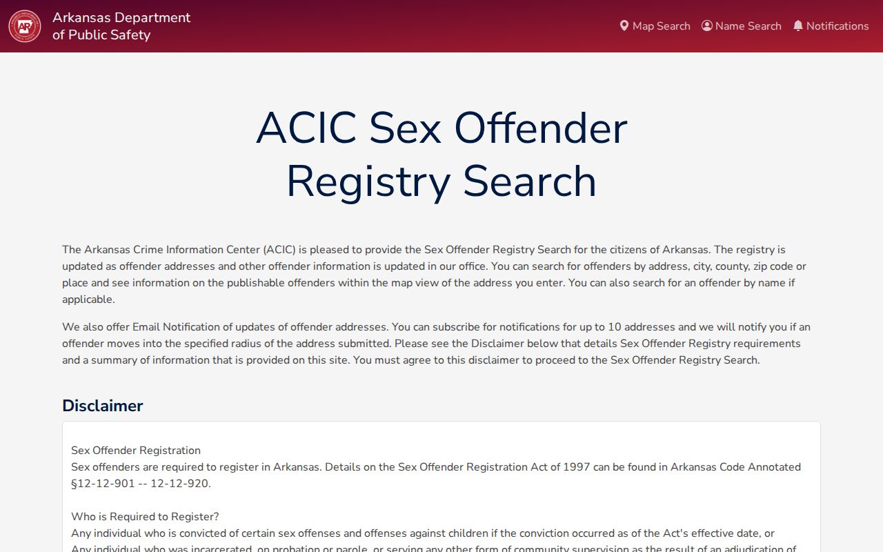 Benton resident lookup Arkansas offender registry