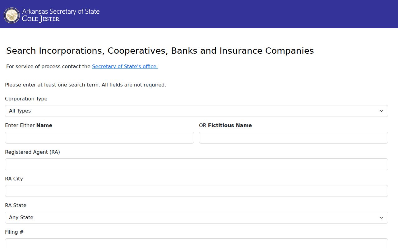 Benton resident lookup Arkansas business entity search