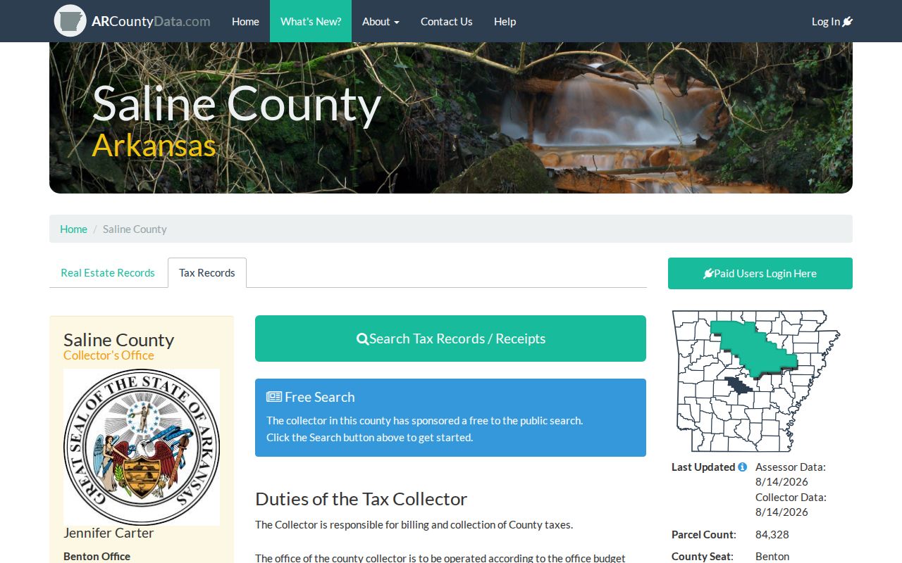 Benton street directory Saline County property search